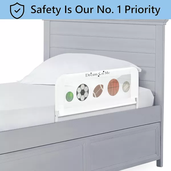 Dream On Me Lightweight Mesh Security Adjustable Bed Rail with Breathable Mesh Fabric in White