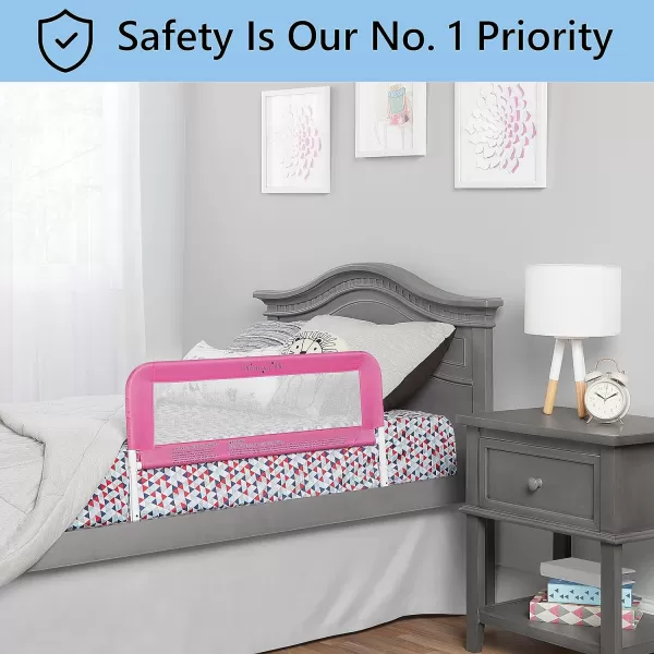 Dream On Me Lightweight Mesh Security Adjustable Bed Rail with Breathable Mesh Fabric in White