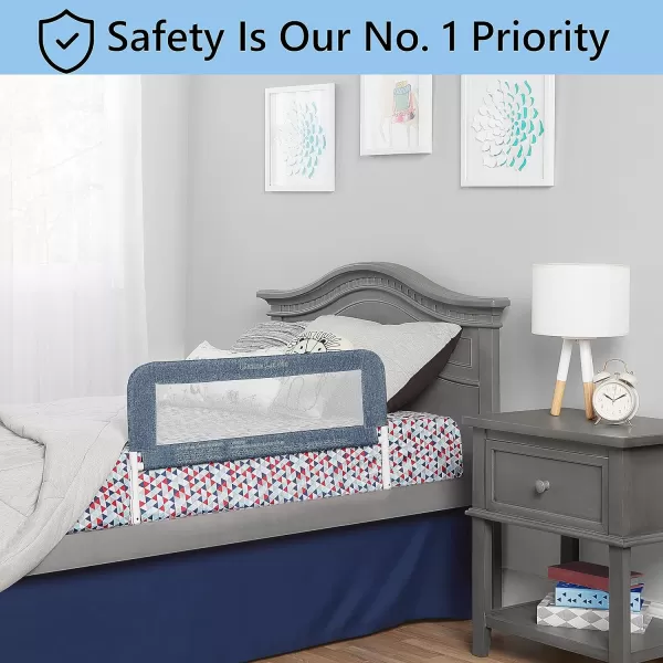 Dream On Me Lightweight Mesh Security Adjustable Bed Rail with Breathable Mesh Fabric in White