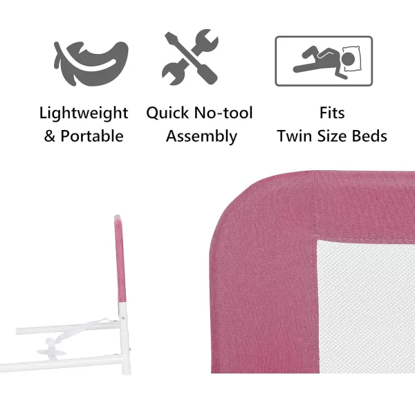 Dream On Me Lightweight Mesh Security Adjustable Bed Rail with Breathable Mesh Fabric in White