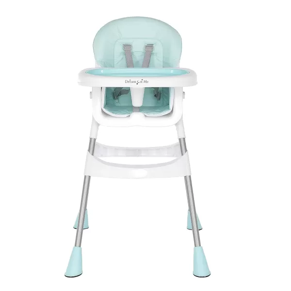 Dream On Me Portable 2-in-1 Tabletalk High Chair, Convertible Compact High Chair, Light Weight Portable Highchair, Grey