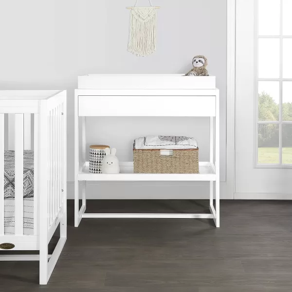 Dream On Me av2023-Dream nontoxic strap-3b688703 Arlo Changing Table in Blush Pink, Made of Solid New Zealand Pinewood, Non-Toxic Finish, Comes with Water Resistant Mattress Pad &amp; Safety Strap