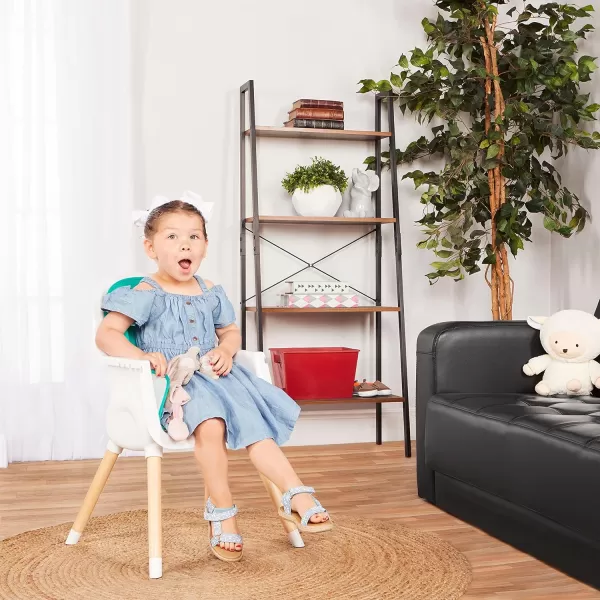 Lulu 2-in-1 Convertible Highchair in Blush Pink | Compact High Chair | Lightweight | Portable