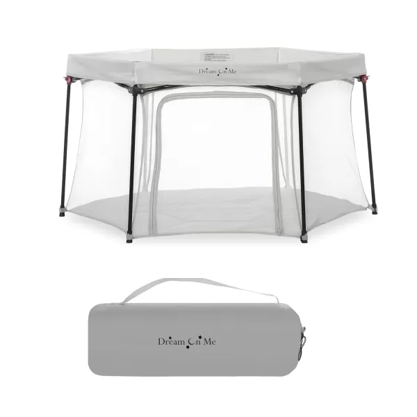 Onyx Playpen in Grey, Baby Playpen, Portable and Lightweight, Playpen for Babies and Toddler - Comes with a Comfortable Padded Floor