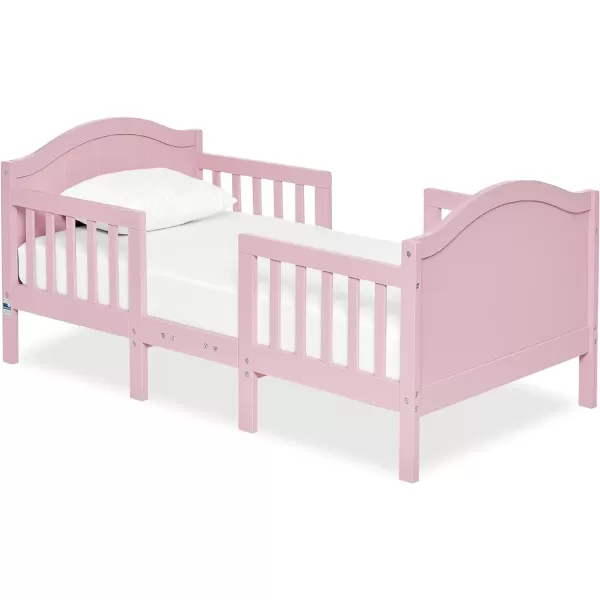 Portland 3 In 1 Convertible Toddler Bed in Pink, Greenguard Gold Certified, 56x29x28 Inch 