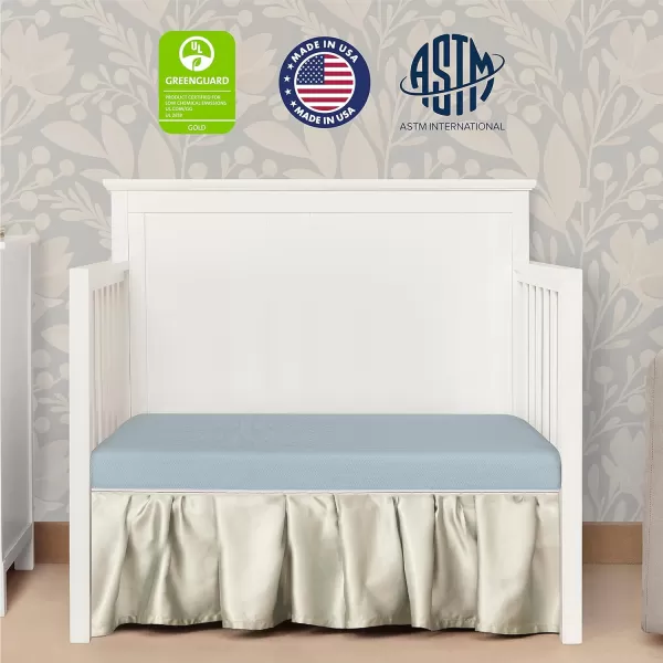 Sunset 3” Extra Firm Fiber Crib Mattress, Greenguard Gold Certified, Waterproof Vinyl Cover, Baby Mattresses for Cribs, Fits Mini and Portable Cribs