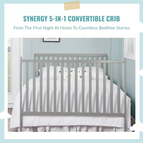 Synergy 5-In-1 Convertible Crib In Espresso, Greenguard Gold Certified