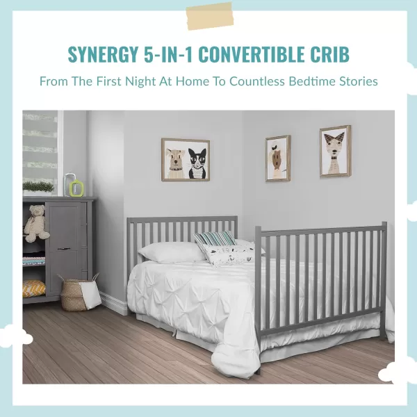 Synergy 5-In-1 Convertible Crib In Espresso, Greenguard Gold Certified