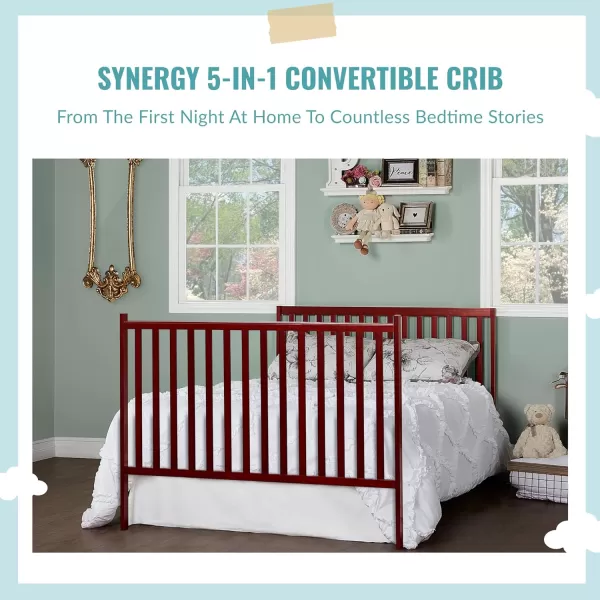 Synergy 5-In-1 Convertible Crib In Espresso, Greenguard Gold Certified