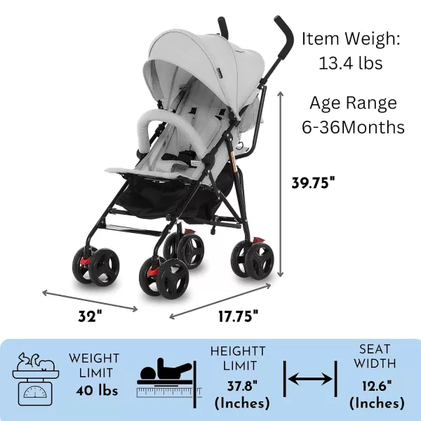 Vista Moonwalk Baby Stroller in Black, Lightweight Infant Stroller with Compact Fold, Multi-Position Recline Umbrella Stroller with Canopy, Extra Large Storage and Cup Holder