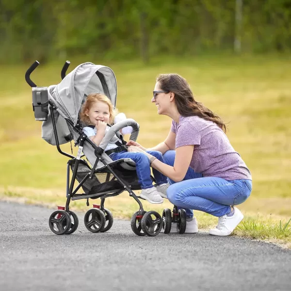 Vista Moonwalk Baby Stroller in Black, Lightweight Infant Stroller with Compact Fold, Multi-Position Recline Umbrella Stroller with Canopy, Extra Large Storage and Cup Holder