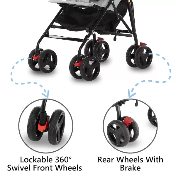 Vista Moonwalk Baby Stroller in Black, Lightweight Infant Stroller with Compact Fold, Multi-Position Recline Umbrella Stroller with Canopy, Extra Large Storage and Cup Holder