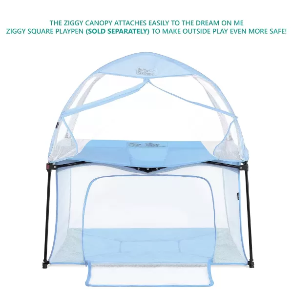 Ziggy Square Baby Playpen in Blue, Easy Set Up and Lightweight, Breathable Mesh Walls, Playpen for Babies and Toddlers