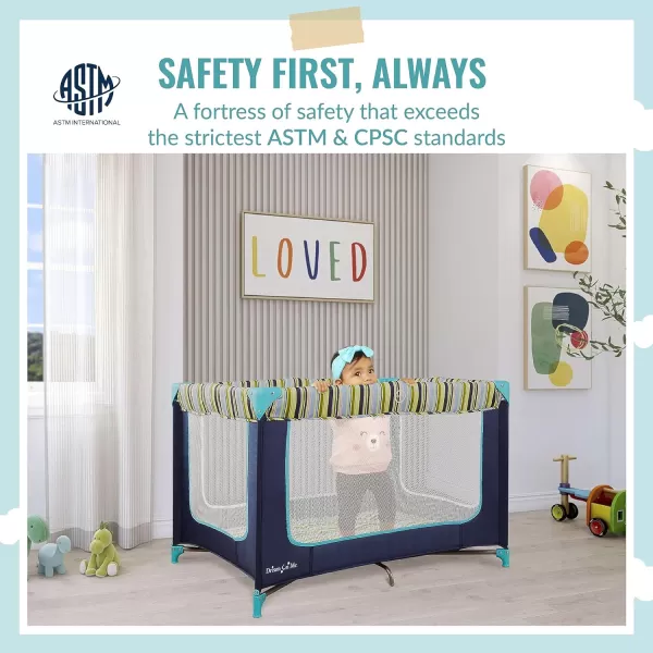 Zodiak Portable Playard in Mint, Lightweight, Packable and Easy Setup Baby Playard, Breathable Mesh Sides and Soft Fabric - Comes with a Removable Padded Mat