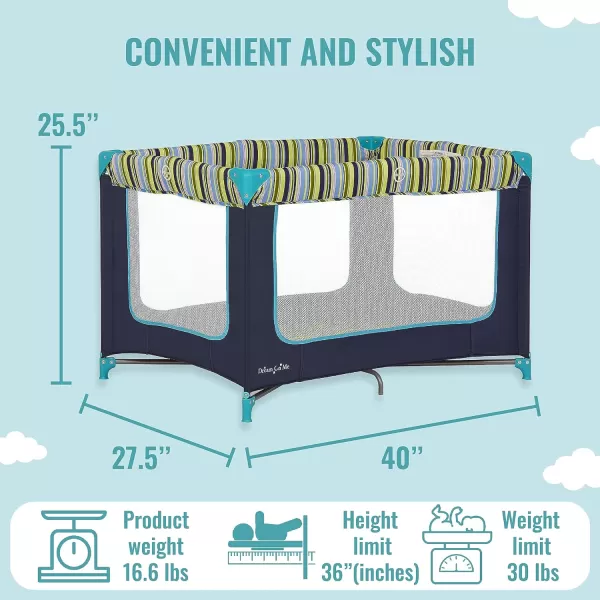 Zodiak Portable Playard in Mint, Lightweight, Packable and Easy Setup Baby Playard, Breathable Mesh Sides and Soft Fabric - Comes with a Removable Padded Mat