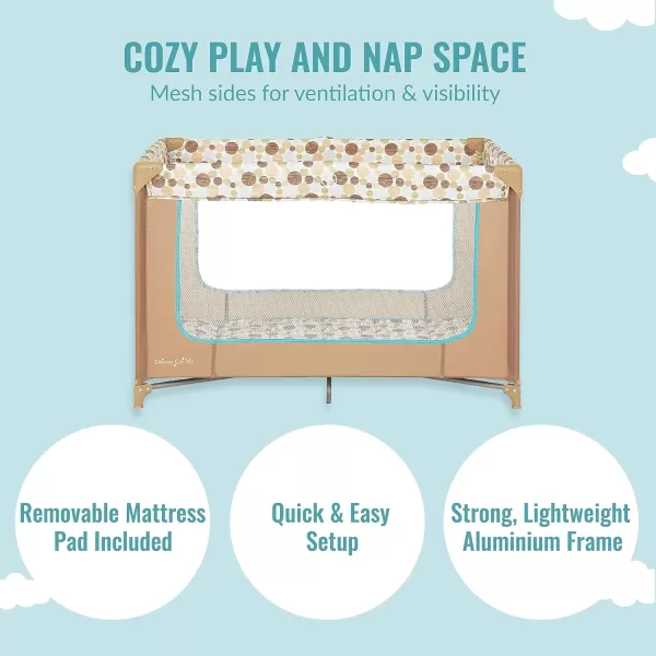 Zodiak Portable Playard in Mint, Lightweight, Packable and Easy Setup Baby Playard, Breathable Mesh Sides and Soft Fabric - Comes with a Removable Padded Mat