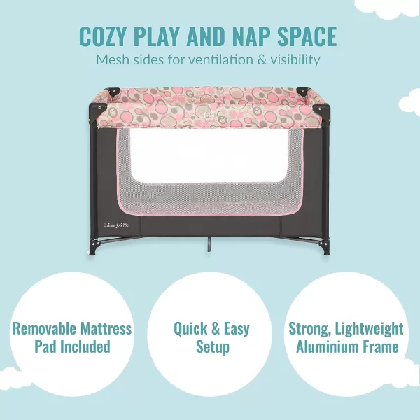 Zodiak Portable Playard in Mint, Lightweight, Packable and Easy Setup Baby Playard, Breathable Mesh Sides and Soft Fabric - Comes with a Removable Padded Mat