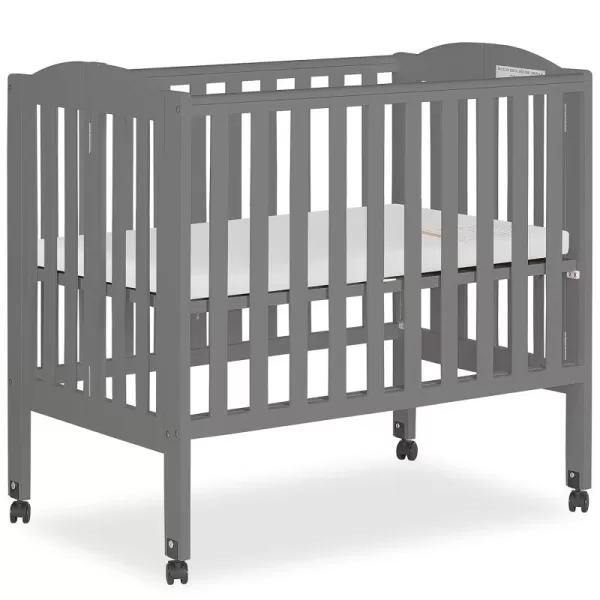 2 in 1 Portable Folding Stationary Side Crib in Cherry, Greenguard Gold Certified , 2 Piece Set