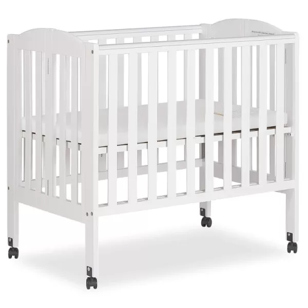 2 in 1 Portable Folding Stationary Side Crib in Cherry, Greenguard Gold Certified , 2 Piece Set