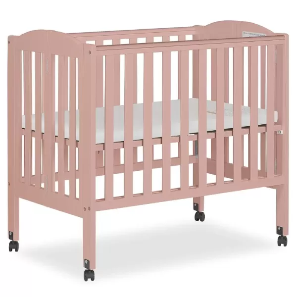 2 in 1 Portable Folding Stationary Side Crib in Cherry, Greenguard Gold Certified , 2 Piece Set