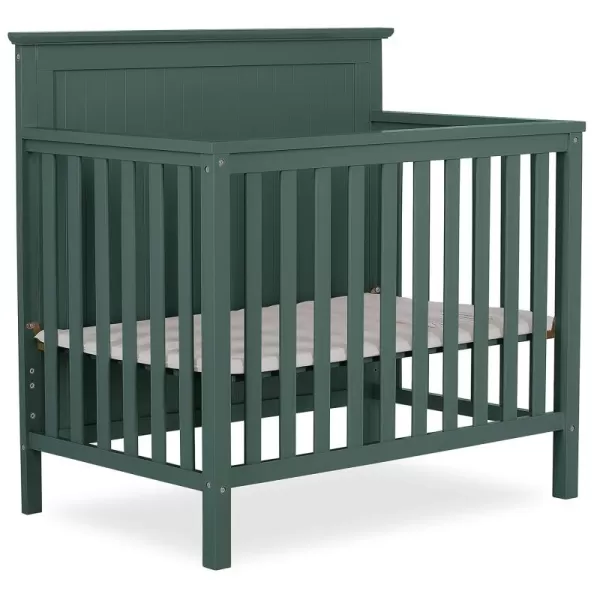 Dream On Me Ava 4-in-1 Convertible Mini Crib in Pebble Grey, 635-PG, Greenguard Gold Certified, Non-Toxic Finish, Comes with 1" Mattress Pad, with 3 Mattress Height Settings