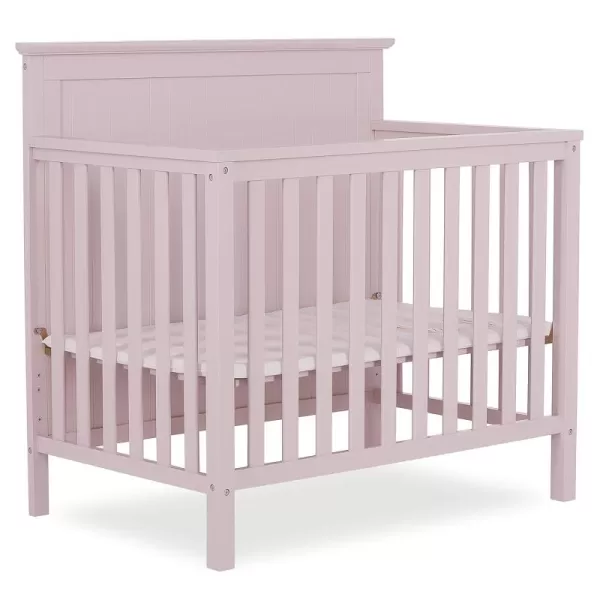 Dream On Me Ava 4-in-1 Convertible Mini Crib in Pebble Grey, 635-PG, Greenguard Gold Certified, Non-Toxic Finish, Comes with 1" Mattress Pad, with 3 Mattress Height Settings