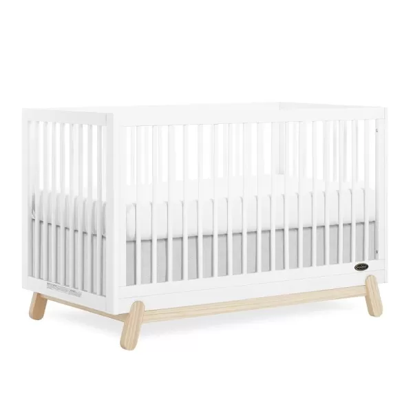 Dream On Me Hygge 5-in-1 Convertible Crib in Pebble Grey Oak, JPMA &amp; Greenguard Gold Certified, Made of Sustainable Pinewood, Easy to Clean, Safe Wooden Nursery Furniture