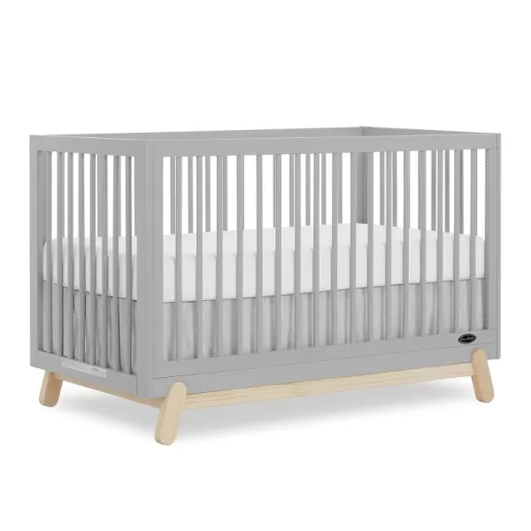 Dream On Me Hygge 5-in-1 Convertible Crib in Pebble Grey Oak, JPMA &amp; Greenguard Gold Certified, Made of Sustainable Pinewood, Easy to Clean, Safe Wooden Nursery Furniture