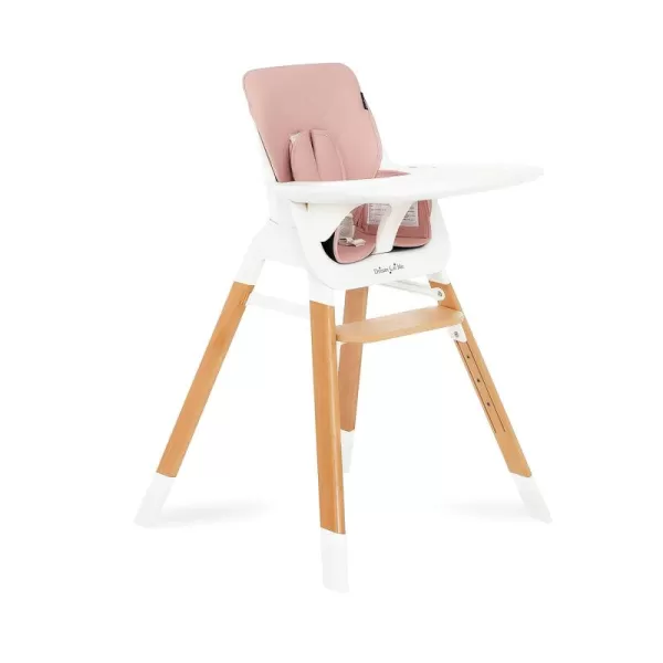 Dream On Me Nibble Wooden Compact High Chair in Light Grey | Light Weight | Portable |Removable seat Cover I Adjustable Tray I Baby and Toddler