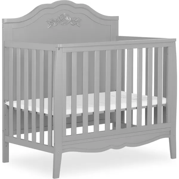 Nursery Essentials Bundle of Sweetpea Baby Rose 4-in-1 Convertible Mini Crib, Sweetpea Baby Jasmine Changing-Table, with a Dream On Me Sunset 3” Extra Firm Fiber Portable Crib Mattress