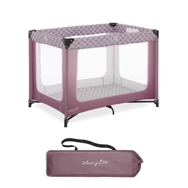 Zoom Portable Playard in Light Grey, Lightweight, Packable and Easy Setup Baby Playard, Breathable Mesh Sides and Soft Fabric - Comes with a Removable Padded Mat