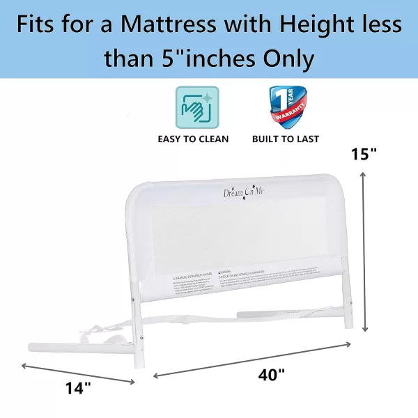 Adjustable Mesh Bed Rail, Two Height Levels, Ready To Use, Compatible with Adult Twin Size Beds, All Steel construction, Equipped with Guard Gap, Durable Nylon Fabric Mesh, Blue