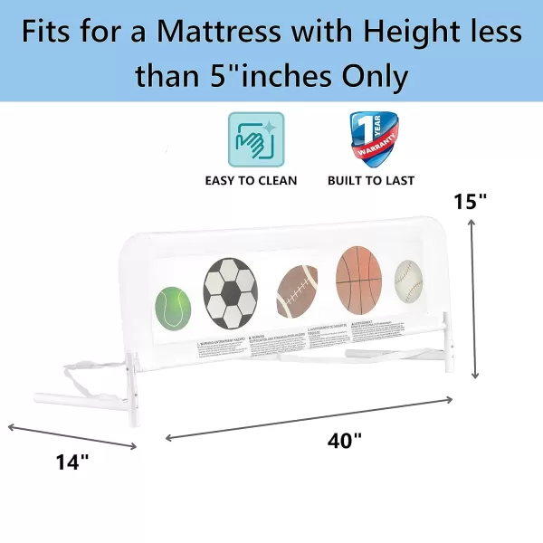 Adjustable Mesh Bed Rail, Two Height Levels, Ready To Use, Compatible with Adult Twin Size Beds, All Steel construction, Equipped with Guard Gap, Durable Nylon Fabric Mesh, Blue