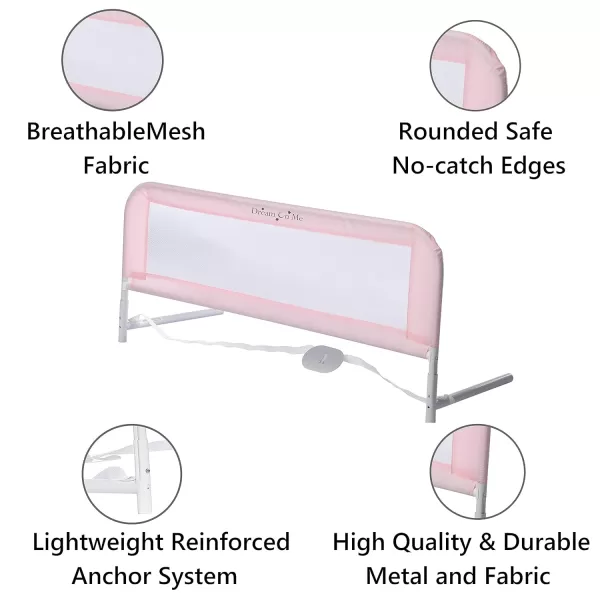 Adjustable Mesh Bed Rail, Two Height Levels, Ready To Use, Compatible with Adult Twin Size Beds, All Steel construction, Equipped with Guard Gap, Durable Nylon Fabric Mesh, Blue