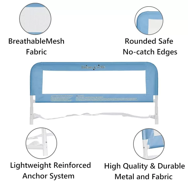 Adjustable Mesh Bed Rail in Pink, Two Height Levels, Breathable and Durable Fabric, Lightweight and Portable Bed Rail for Toddlers, Double Pack