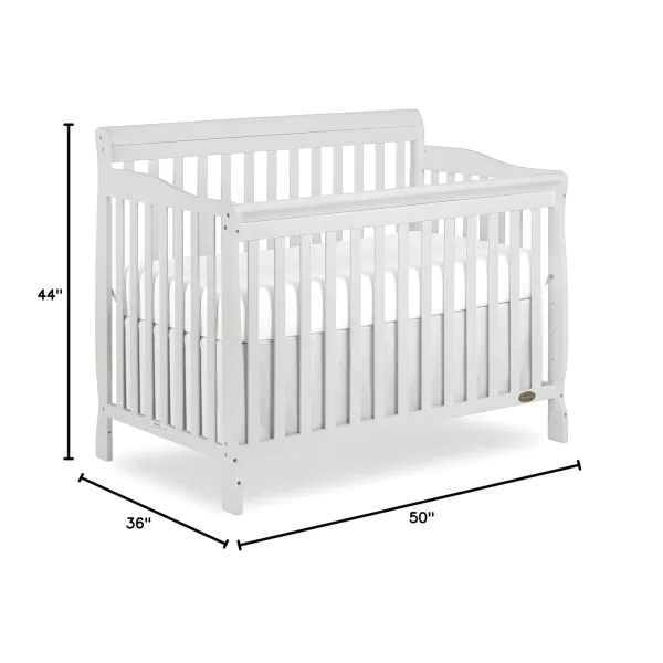 Ashton 4-In-1 Convertible Crib In Natural, Greenguard Gold, JPMA Certified, Non-Toxic Finishes, Features 4 Mattress Height Settings, Made Of Solid Pinewood