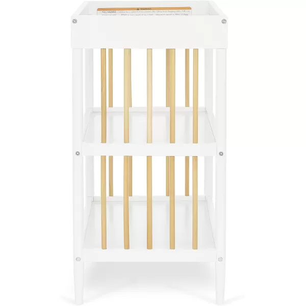 Clover 4-in-1 Modern Island Crib with Rounded Spindles in White, Convertible Crib, Mid-Century Meets Modern, Coordinates with The Clover Changing Counter