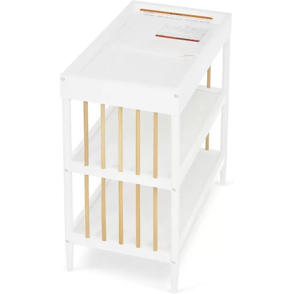 Clover 4-in-1 Modern Island Crib with Rounded Spindles in White, Convertible Crib, Mid-Century Meets Modern, Coordinates with The Clover Changing Counter