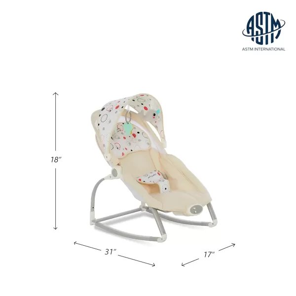 Dream On Me We Rock Infant Rocker IIPerfect to Calm Baby, Comfy Time, White