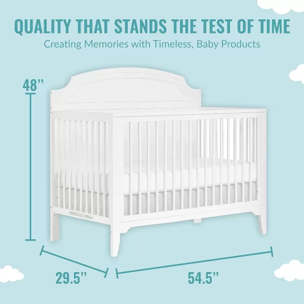 JPMA &amp; Greenguard Gold Certified Milton 5-in-1 Convertible Crib Made with Sustainable New Zealand Pinewood in Pebble Grey, Non-Toxic Finish