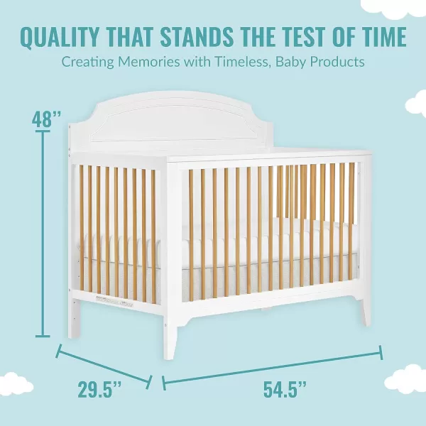 JPMA &amp; Greenguard Gold Certified Milton 5-in-1 Convertible Crib Made with Sustainable New Zealand Pinewood in Pebble Grey, Non-Toxic Finish