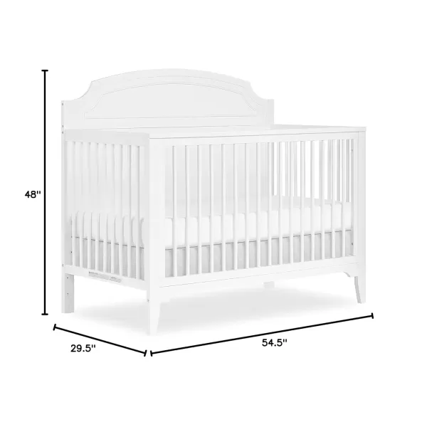 JPMA &amp; Greenguard Gold Certified Milton 5-in-1 Convertible Crib Made with Sustainable New Zealand Pinewood in Pebble Grey, Non-Toxic Finish