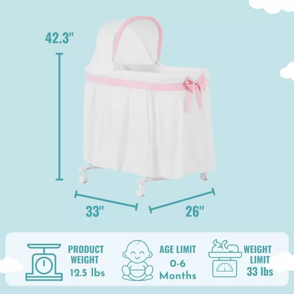 Montreal Portable 2-in-1 Bassinet in Pink