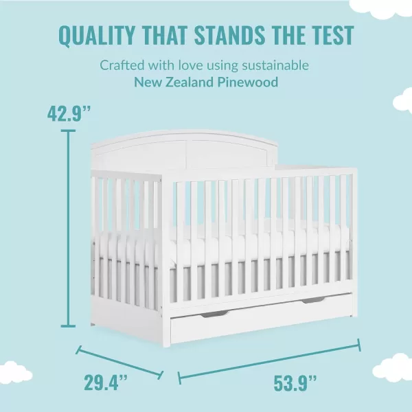 Storybrooke 5 in 1 Convertible Crib with Under Drawer