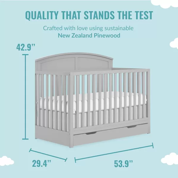 Storybrooke 5 in 1 Convertible Crib with Under Drawer