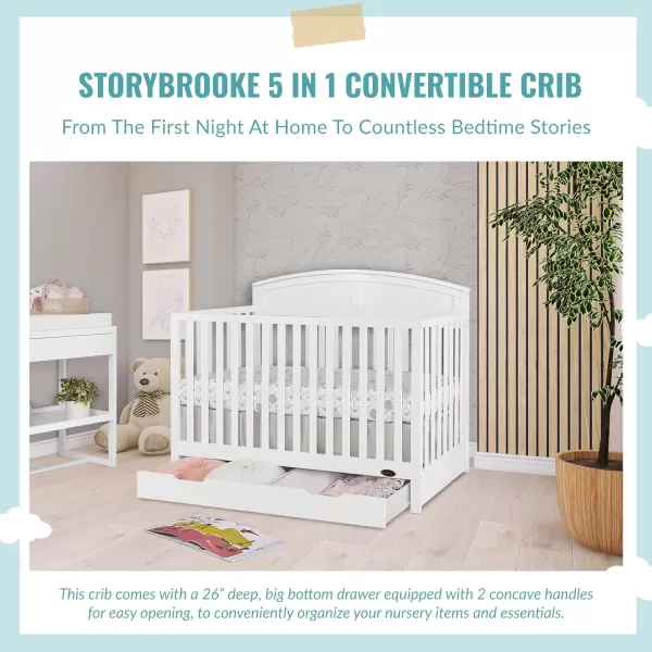 Storybrooke 5 in 1 Convertible Crib with Under Drawer