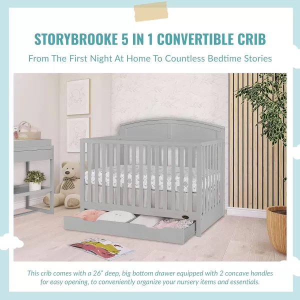 Storybrooke 5 in 1 Convertible Crib with Under Drawer