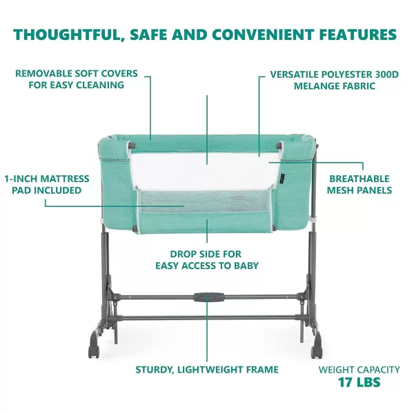 Zimal Bassinet and Bedside Sleeper in Ivory, Lightweight and Portable Baby Bassinet, Breathable Mesh Panels, Easy to Fold and Carry Travel Bassinet, JPMA Certified