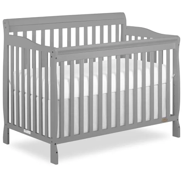 Ashton 4-In-1 Convertible Crib In Natural, Greenguard Gold, JPMA Certified, Non-Toxic Finishes, Features 4 Mattress Height Settings, Made Of Solid Pinewood