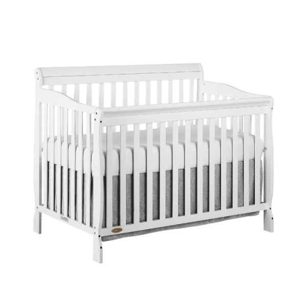 Ashton 4-In-1 Convertible Crib In Natural, Greenguard Gold, JPMA Certified, Non-Toxic Finishes, Features 4 Mattress Height Settings, Made Of Solid Pinewood